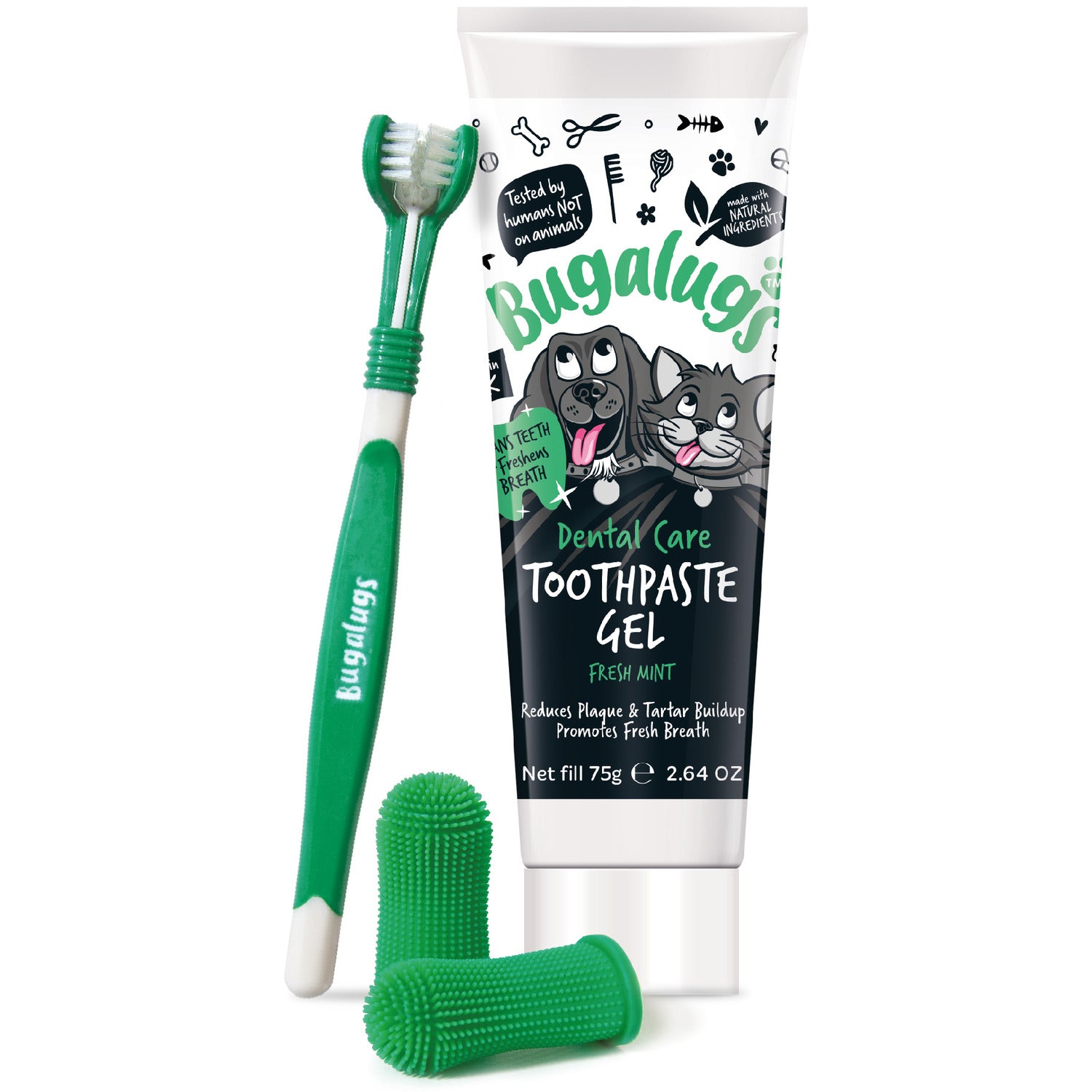 Dog finger toothbrush and toothpaste best sale