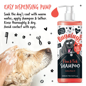 Bugalugs Flea & Tick Shampoo with easy dispense pump