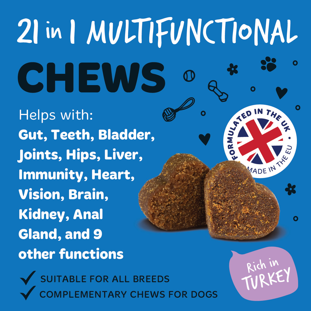 21 in 1 Multifunctional Supplement Chews for Dogs