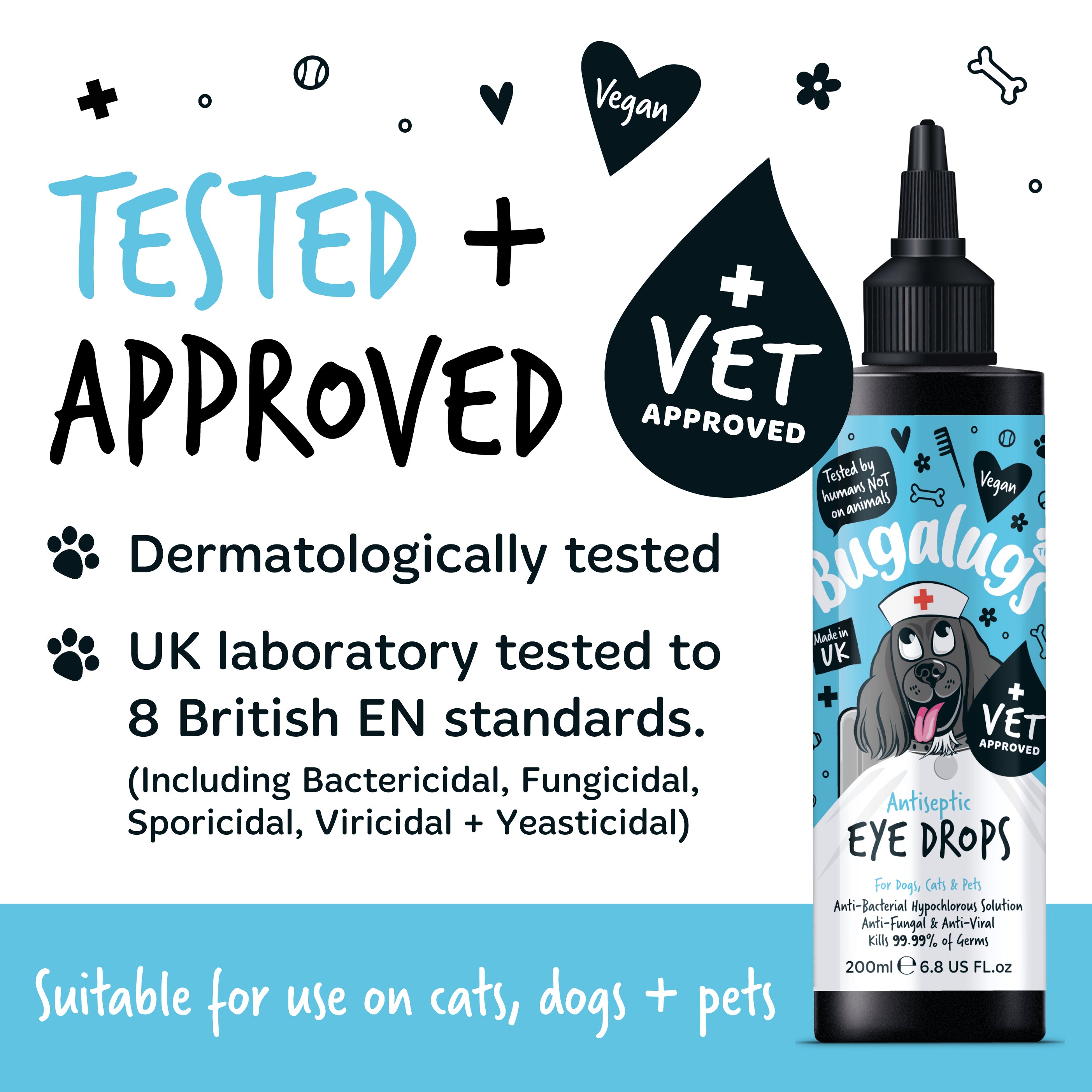 Bugalugs Antiseptic Eye Drops Tested & Approved Formula
