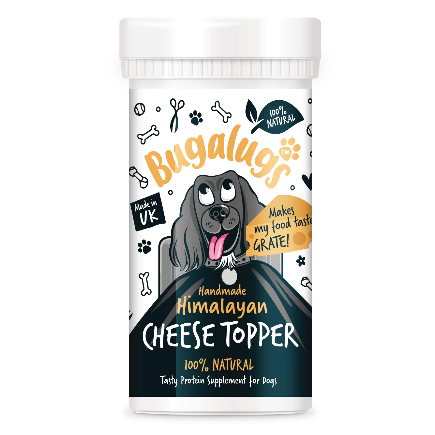 Bugalugs Handmade Himalayan Cheese Topper for Dogs - 70g pot with spoon