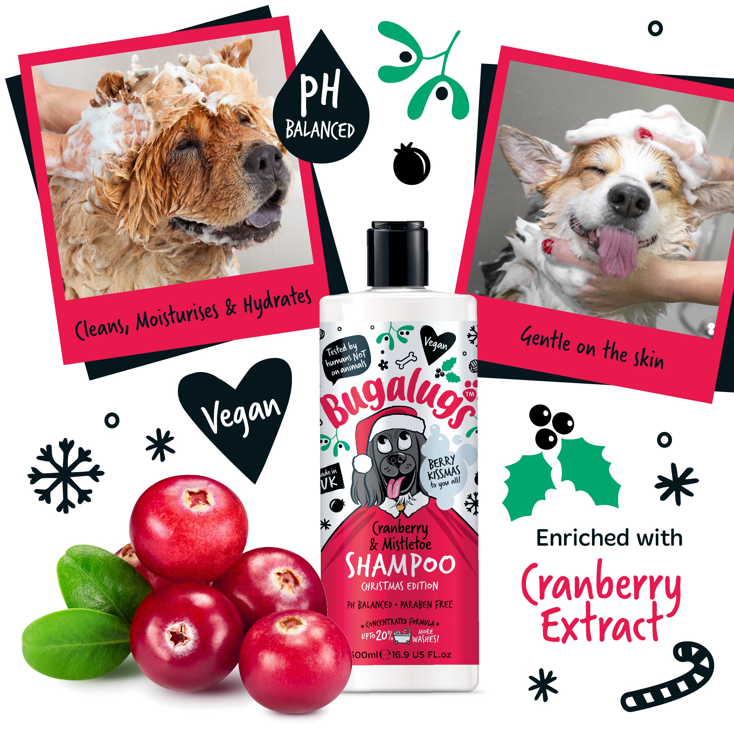 Cranberry & Mistletoe Dog Christmas Shampoo Ingredients