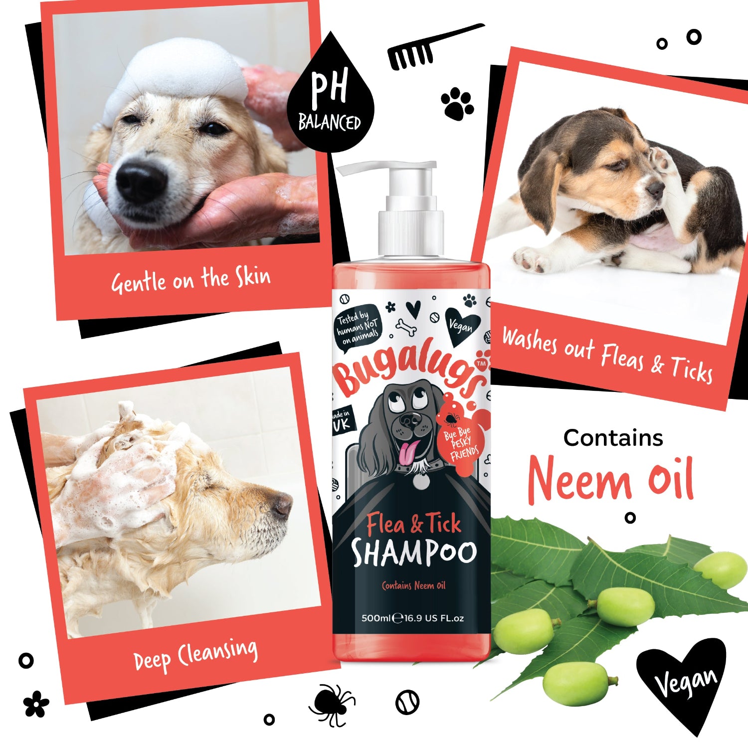 Deep Cleaning Flea & Tick Dog Shampoo