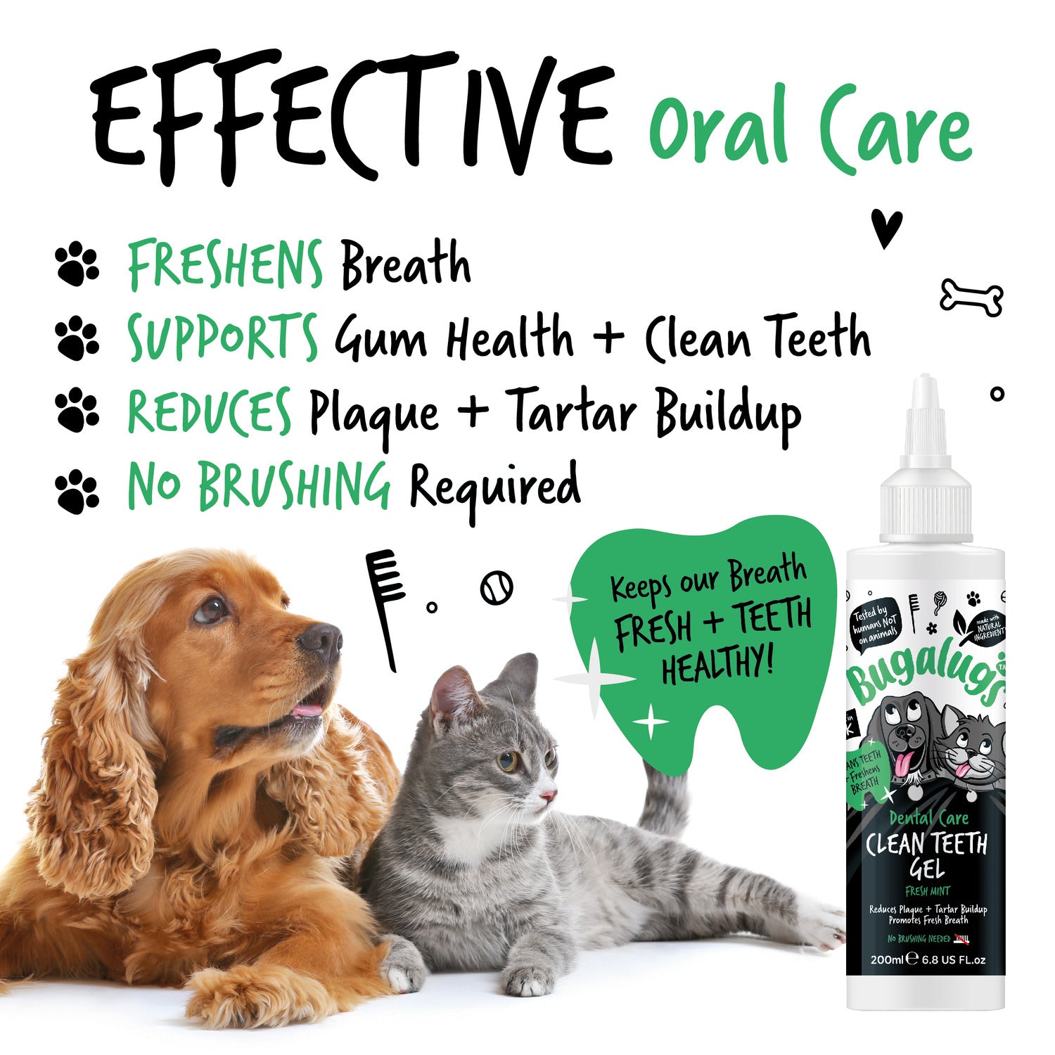 Dental Care Clean Teeth Gel with Fresh Mint for Dogs & Cats