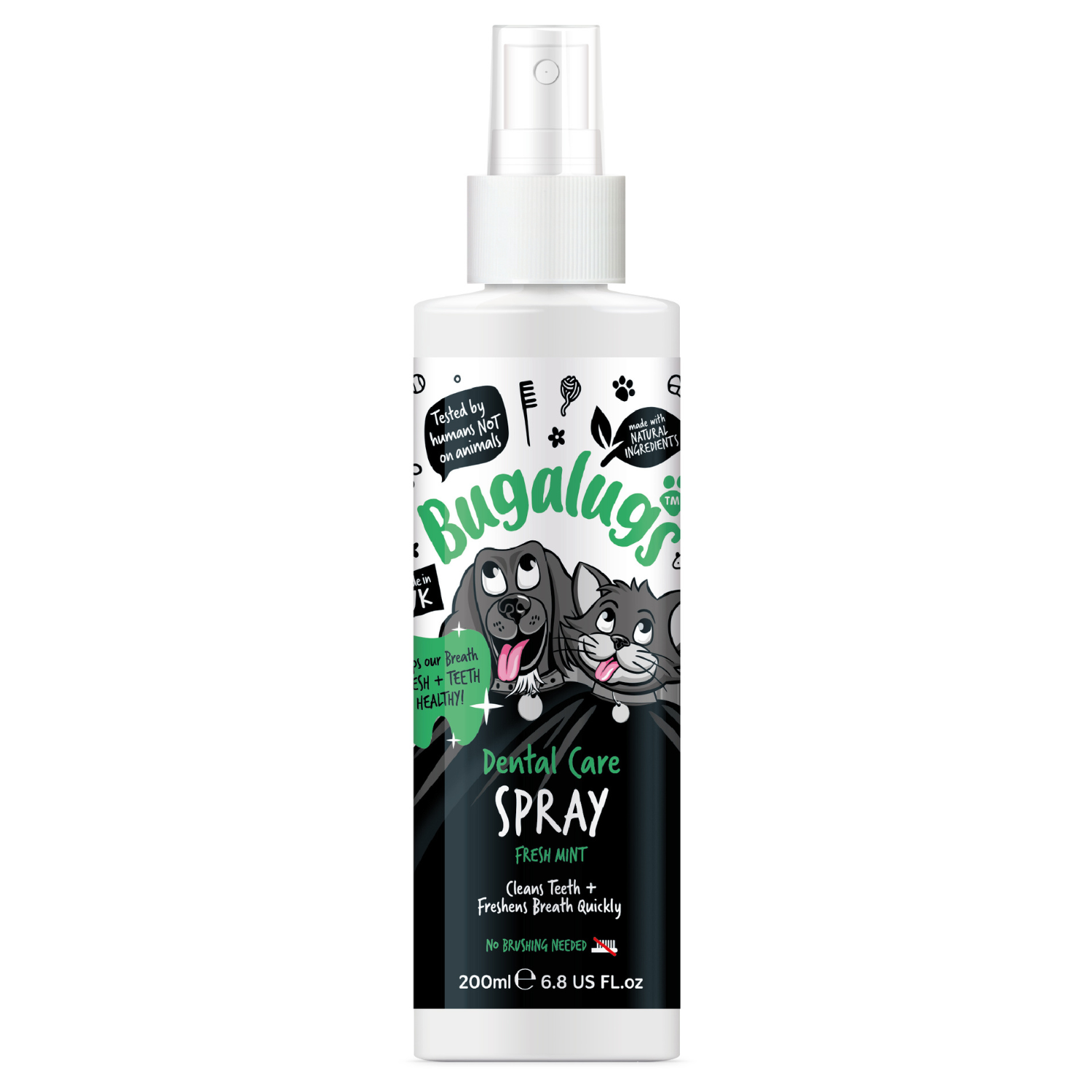 Bugalugs Dental Care Spray - Fresh Mint - No brushing needed