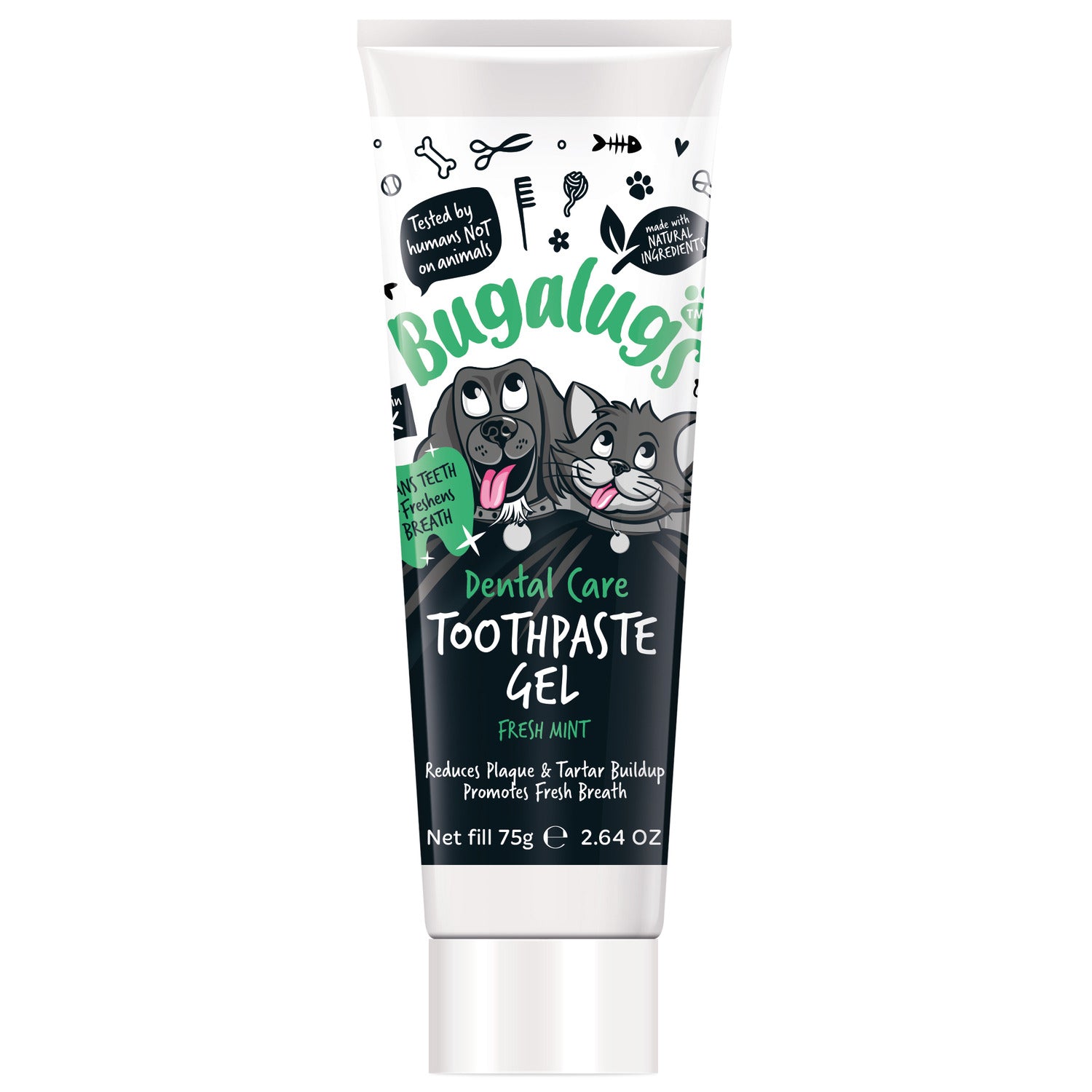 Dental Care Toothpaste Gel with Fresh Mint for Dogs & Cats – Bugalugs ...