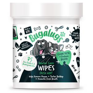 Bugalugs Dental Care Wipes - 75 Pre-soaked wipes - Fresh Mint flavour