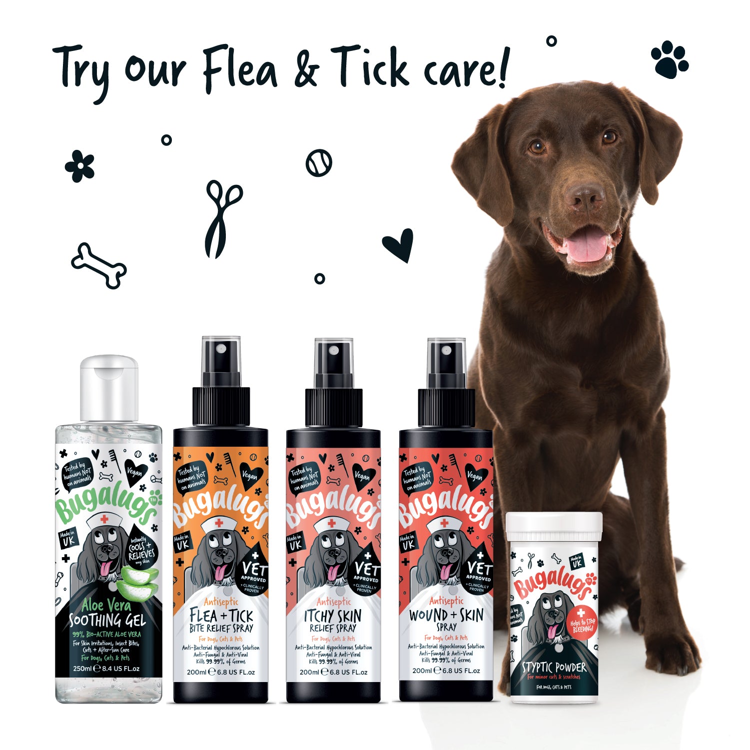 Bugalugs Flea and Tick Shampoo for Dogs Flea and Tick Care Shampoo Bugalugs Pet Care