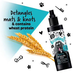 Bugalugs Hydrating Detangling Spray for Dogs - Detangles mats and knots and contains wheat protein