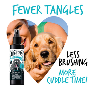 Bugalugs Hydrating Detangling Spray for Dogs - Fewer tangles - Less brushing, more cuddle time