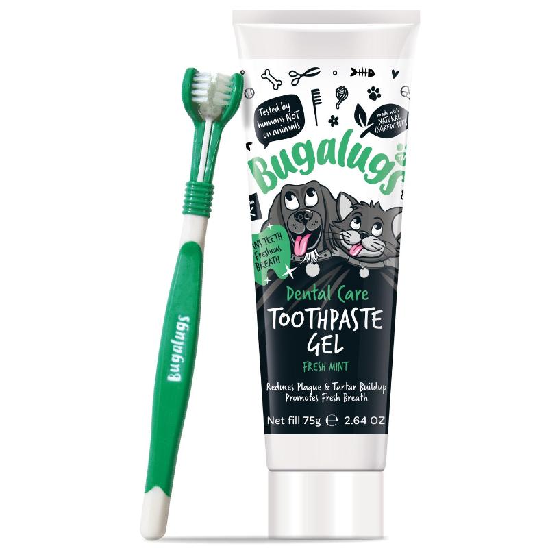 Dental Care Kit (Toothpaste Gel with Triple Headed Toothbrush) for Dogs & Cats