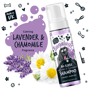 Bugalugs No Rinse Lavender and Chamomile Shampoo for Dogs - Calming fragrance