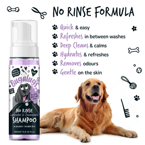 Bugalugs No Rinse Lavender and Chamomile Shampoo for Dogs - No rinse formula
