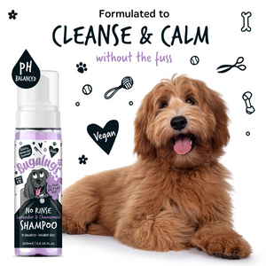 Bugalugs No Rinse Lavender and Chamomile Shampoo for Dogs - Formulated to cleanse and calm without the fuss