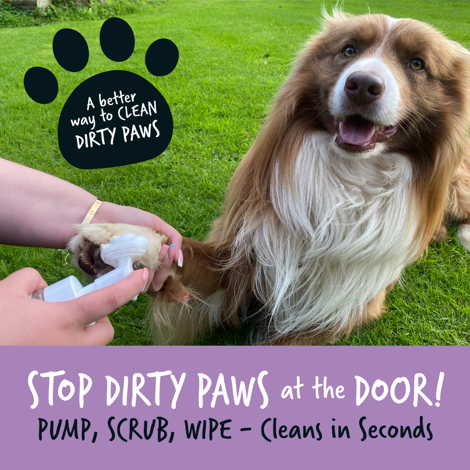 Bugalugs No Rinse Lavender and Chamomile Paw Cleaner - Stop dirty paws at the door