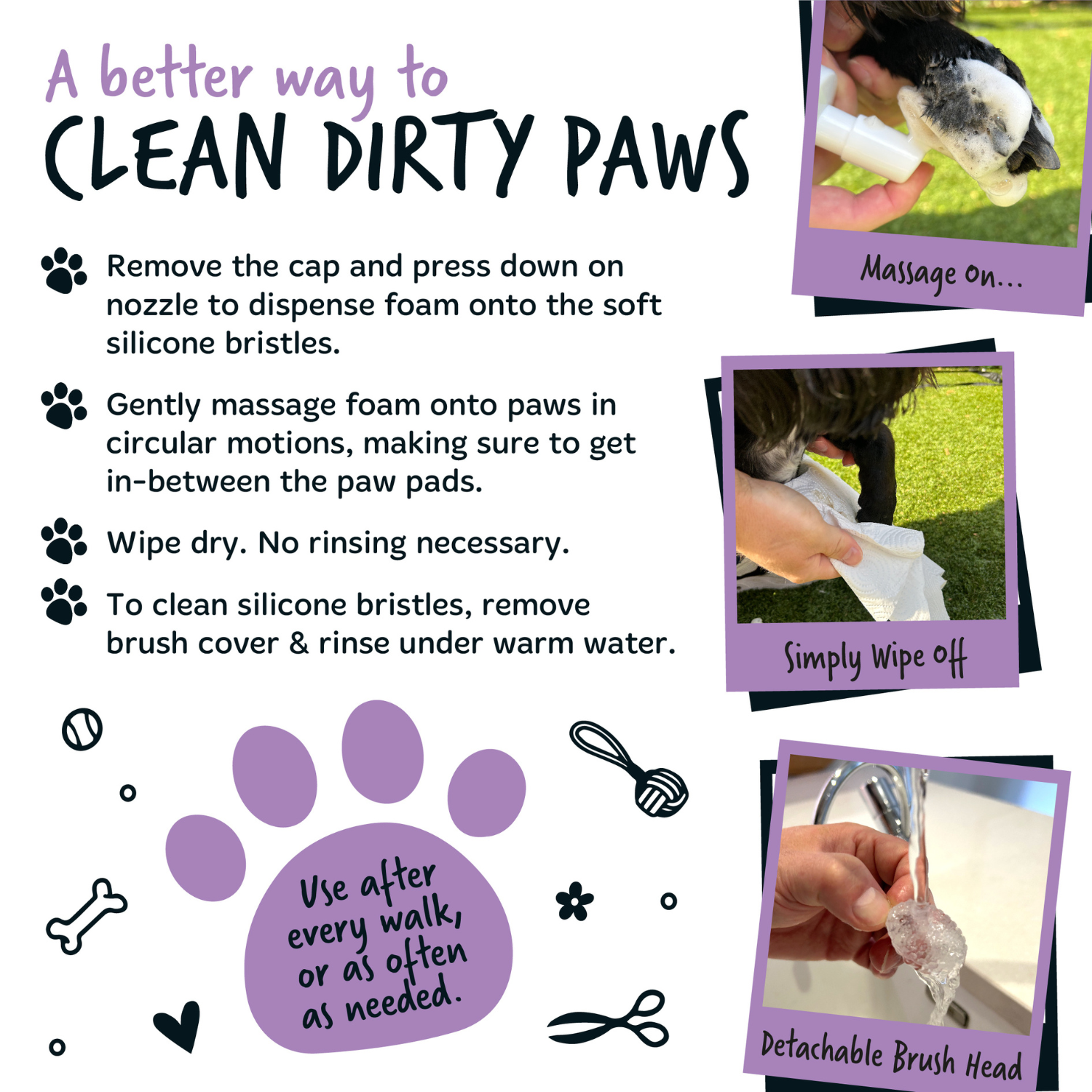 Bugalugs No Rinse Lavender and Chamomile Paw Cleaner - A better way to clean dirty paws