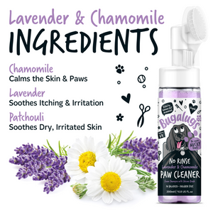 Bugalugs No Rinse Lavender and Chamomile Paw Cleaner - Lavender and Chamomile Ingredients