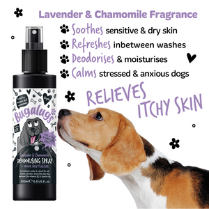 Bugalugs Lavender and Chamomile Deodorising Spray & Odour Neutraliser - Relieves itchy skin