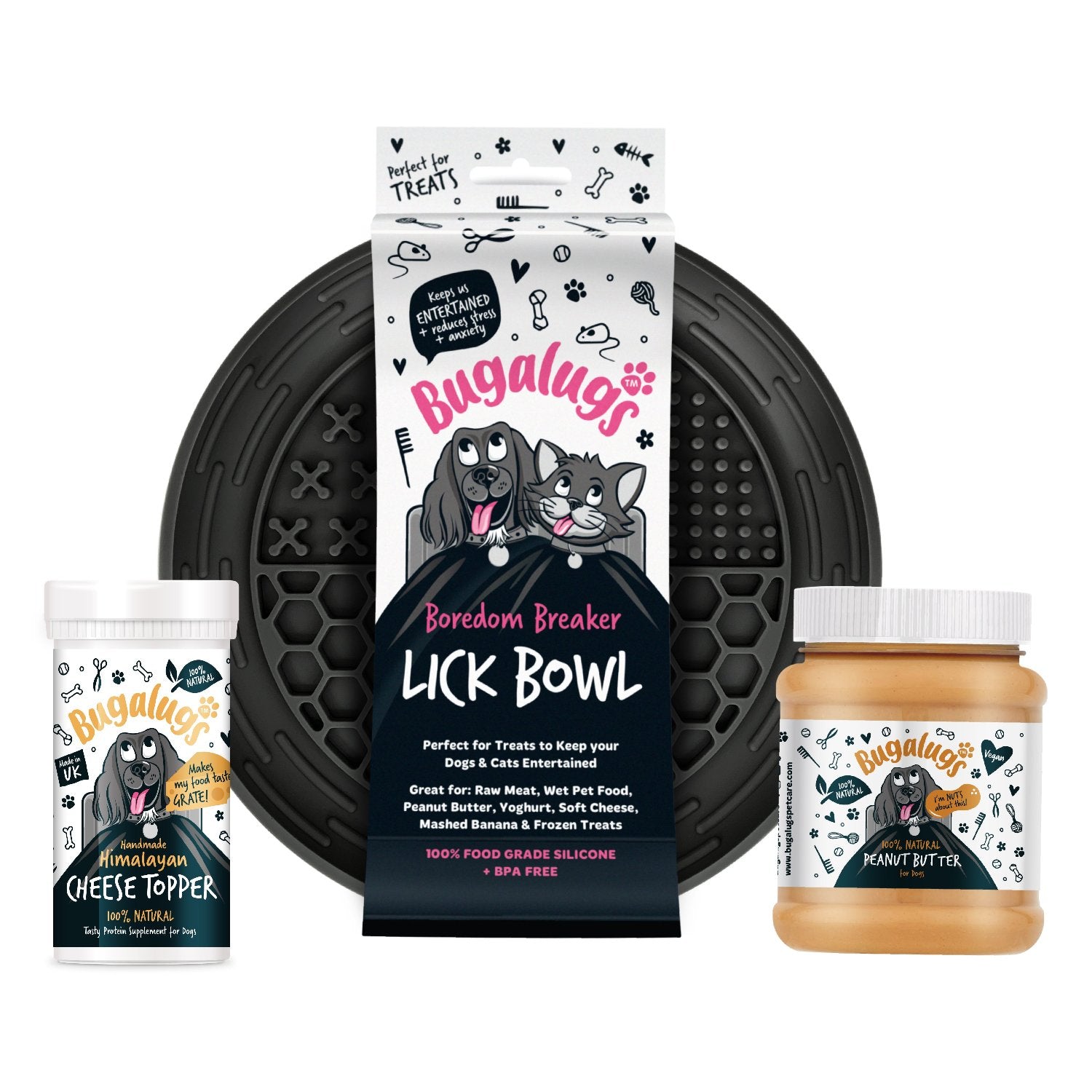 Lick Bowl, Cheese Topper & Peanut Butter Bundle