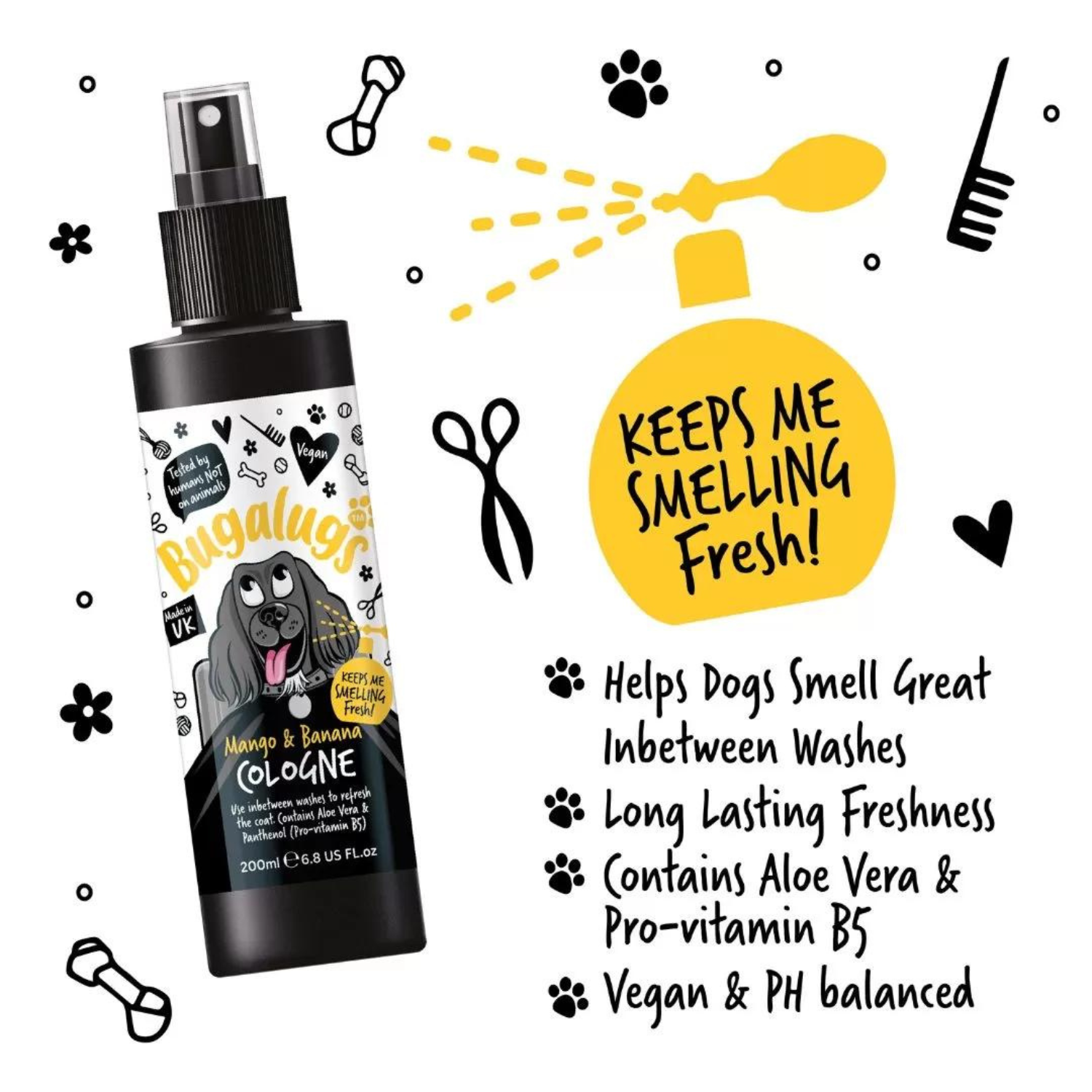 Bugalugs Mango and Banana Cologne for Dogs - Key benefits