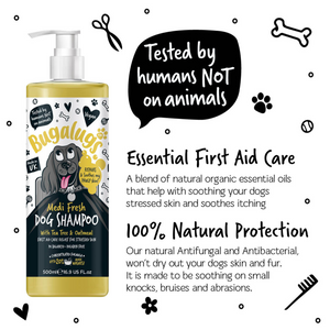 Bugalugs Medi Fresh Dog Shampoo with Tea Tree and Oatmeal - Essential first aid care