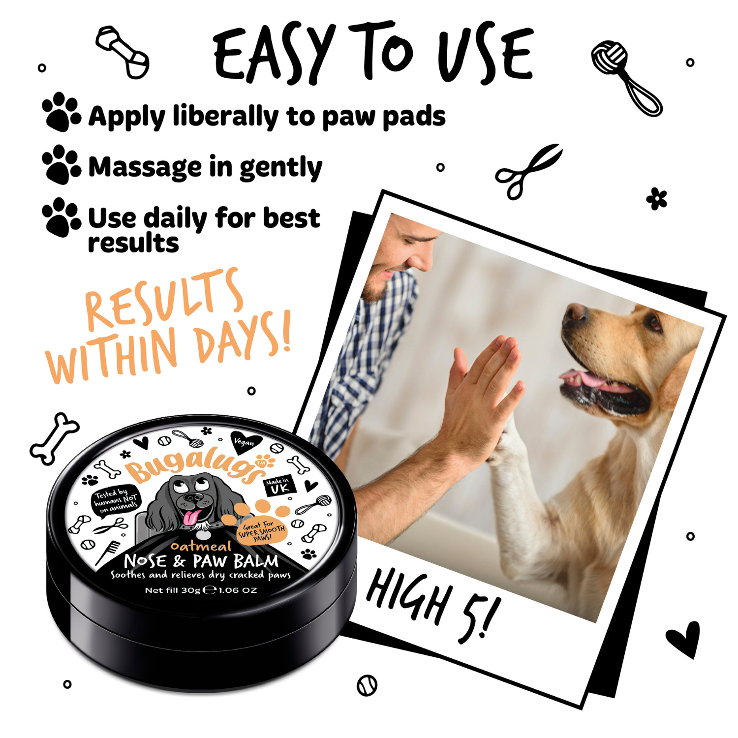 Oatmeal Nose Paw Balm Pot for Dogs