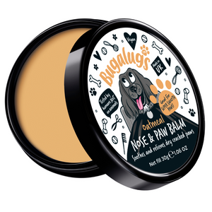 Bugalugs Oatmeal Nose and Paw Balm for Dogs - Open pot