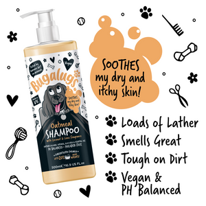 Bugalugs Oatmeal Shampoo with Coconut and Lime - Shampoo for dogs with sensitive skin