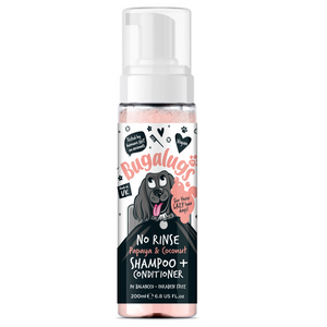 Bugalugs No Rinse Papaya and Coconut Shampoo and Conditioner for Dogs