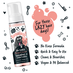 Bugalugs No Rinse Papaya and Coconut Shampoo and Conditioner for Dogs - For those lazy hair days
