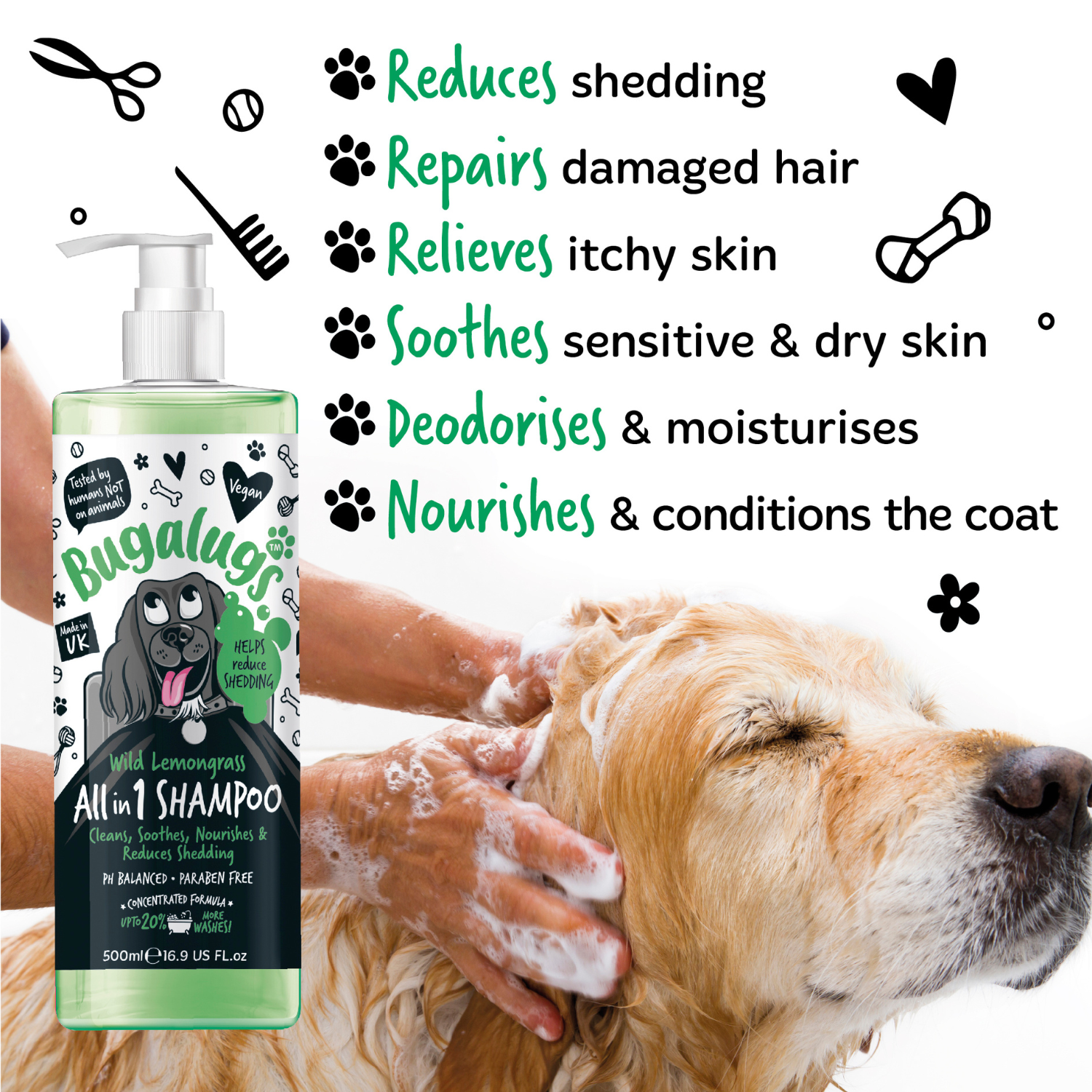 6 in 1 all natural dog shampoo clearance