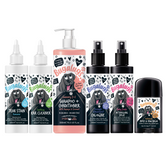 The Ultimate Dog Grooming Bundle - Tear stain remover, soothing ear cleaner, 2-in-1 shampoo and conditioner, pineapple and passionfruit cologne, baby fresh detangling spray and nose and paw balm