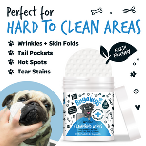 Bugalugs Wrinkle Cleansing Wipes - Perfect for hard to clean areas