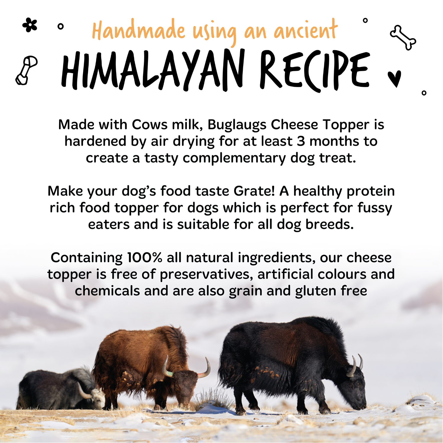 Bugalugs Handmade Himalayan Cheese Bones - Handmade using an ancient Himalayan recipe