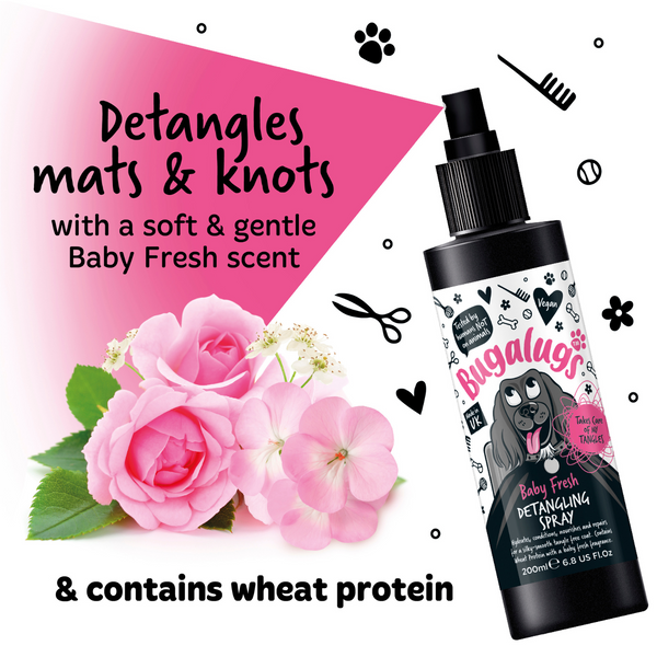 Bugalugs Baby Fresh Detangling Spray Pet Detangler For Dogs bugalugs-baby-fresh-detangling-spray-pet-detangler-for-dogs