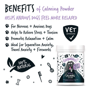 Bugalugs Natural Calming Supplement Powder for Dogs - Benefits of calming powder