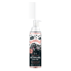 Bugalugs 2-in-1 Papaya and Coconut Detangling Foam Comb with Leave-in Conditioner for Cats and Dogs