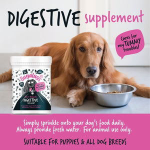 Bugalugs Pre & Probiotic Digestive Supplement for Dogs - Suitable for puppies and all dog breeds