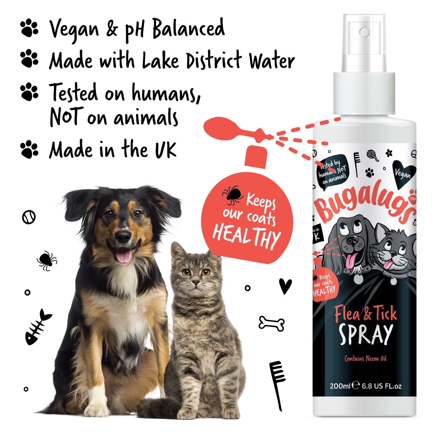 Bugalugs Flea and Tick Spray - Key benefits