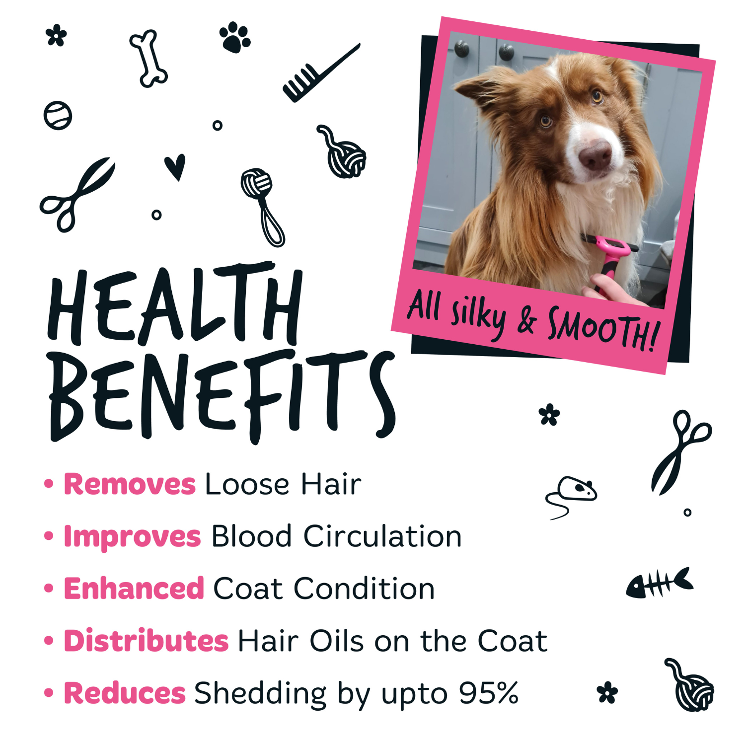 Bugalugs Deshedding Comb - Health benefits