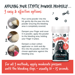 Bugalugs Styptic Powder For Minor Cuts Scratches Stop Pet Bleeding Bugalugs Pet Care