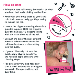 Bugalugs Medium to Large Nail Clippers - How to use instructions