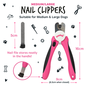 Bugalugs Medium to Large Nail Clippers - Sizes and dimensions