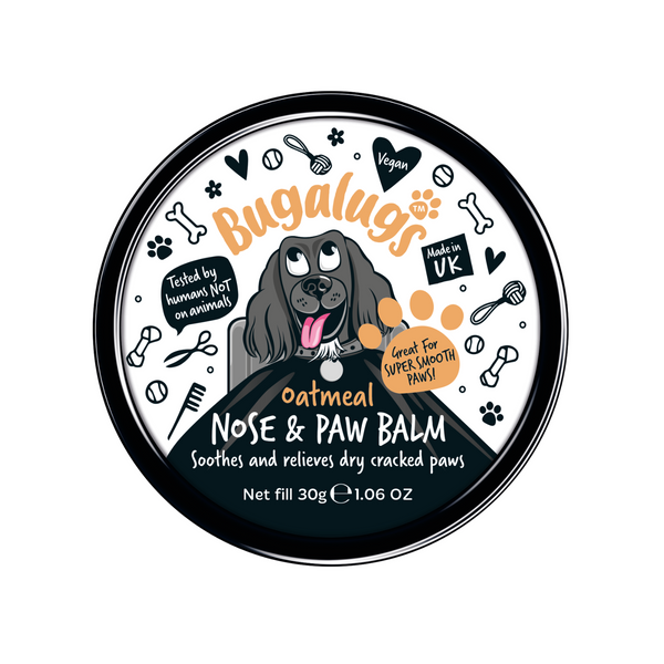 Bugalugs Oatmeal Nose Paw Balm Pot Dog Paw Nose Skin Protection Bugalugs Pet Care