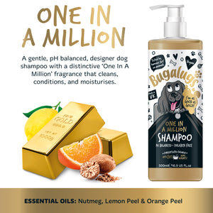 Bugalugs One in a Million Shampoo for Dogs - Essential oils: Nutmeg, Lemon Peel and Orange Peel