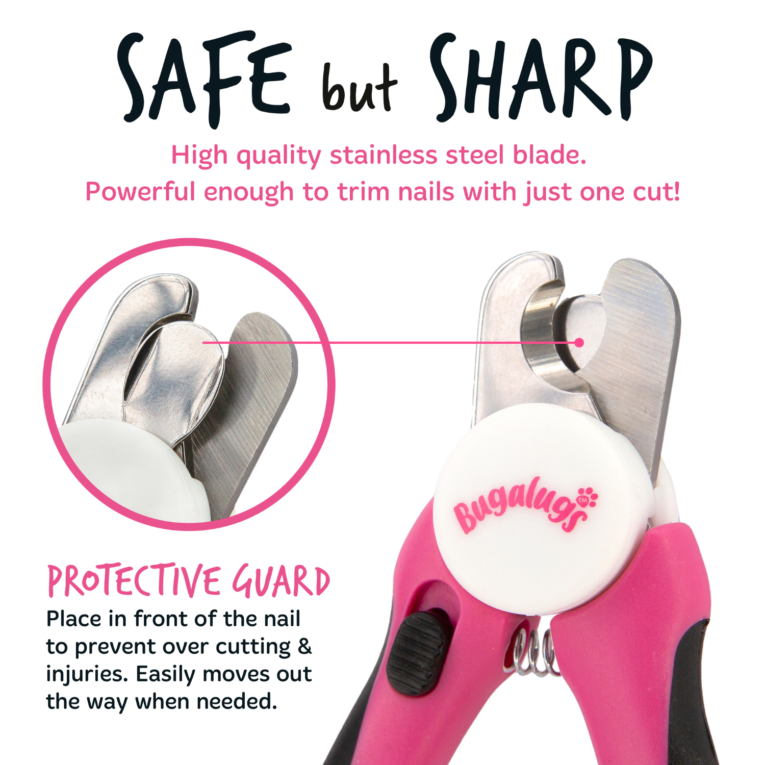 Bugalugs Small to Medium Nail Clippers - Safe but sharp