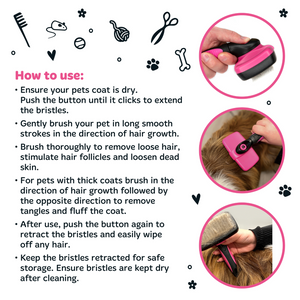 Bugalugs Slicker Brush for Dog and Cat Grooming - How to use