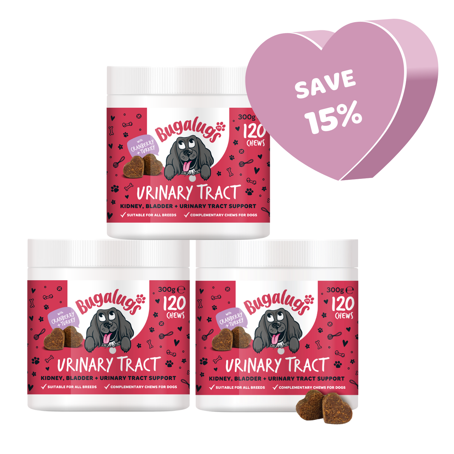 Urinary Tract Supplement Chews for Dogs 3-Pack