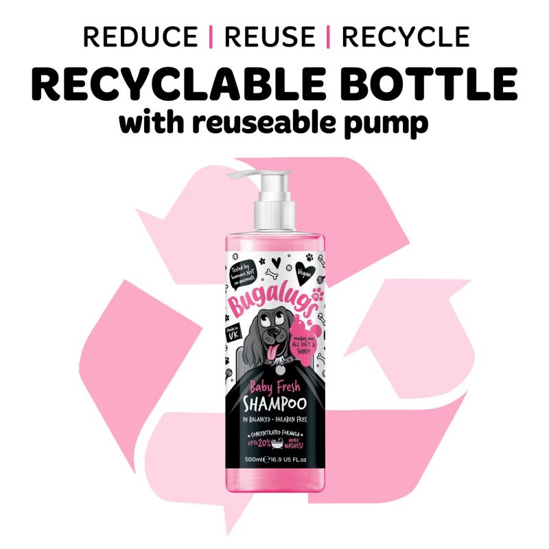 Bugalugs Baby Fresh Shampoo - recyclable bottle and reuseable pump