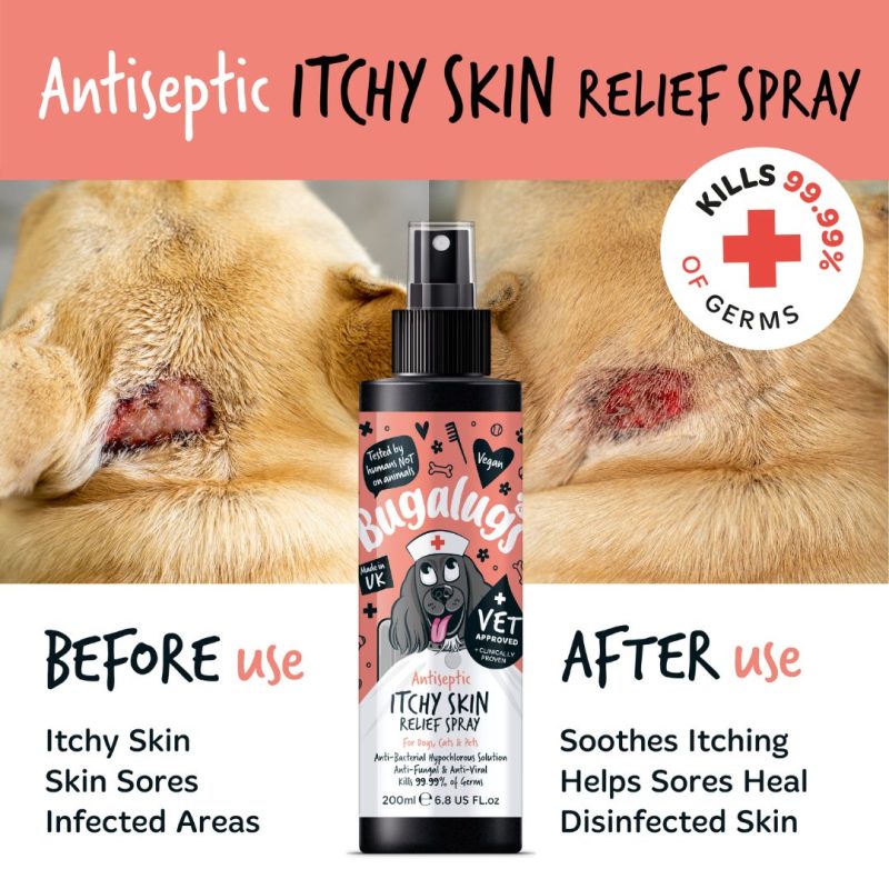 Antiseptic Itchy Skin Relief Spray Before & After Use